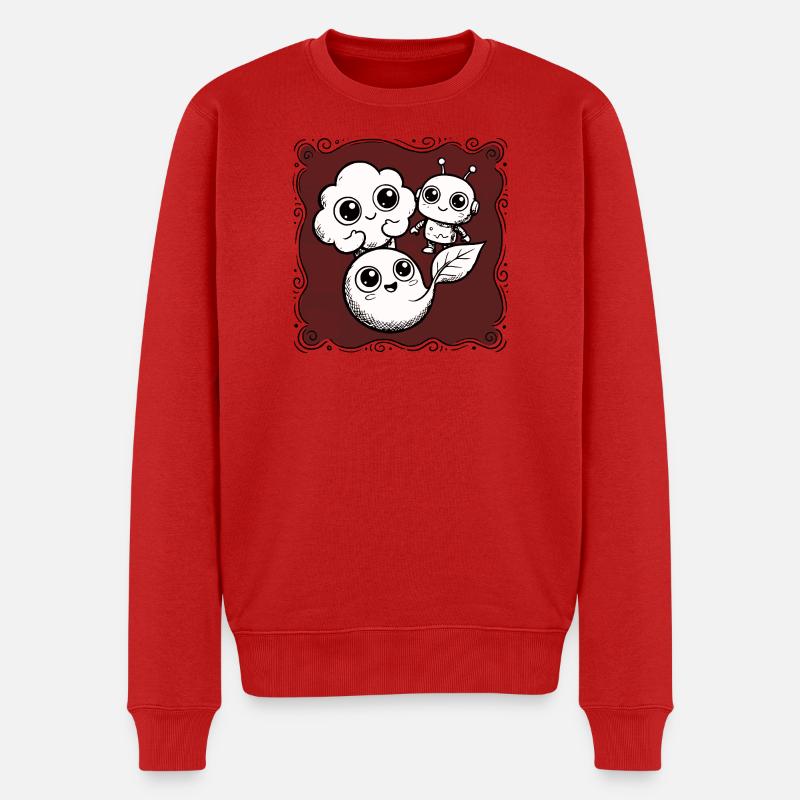 Sammie Wolke und Freunde - Männer Premium Bio Pullover - Rot