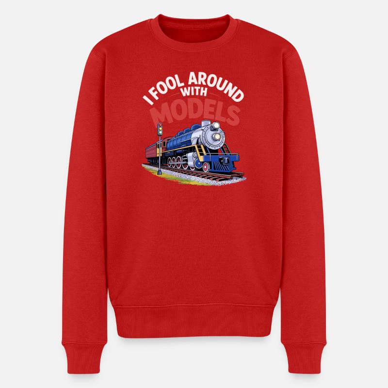 Gioco con i modelli - Maglione ecologico premium da uomo - rosso