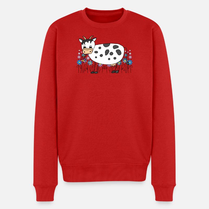 Vache - Pull Premium bio Homme - rouge