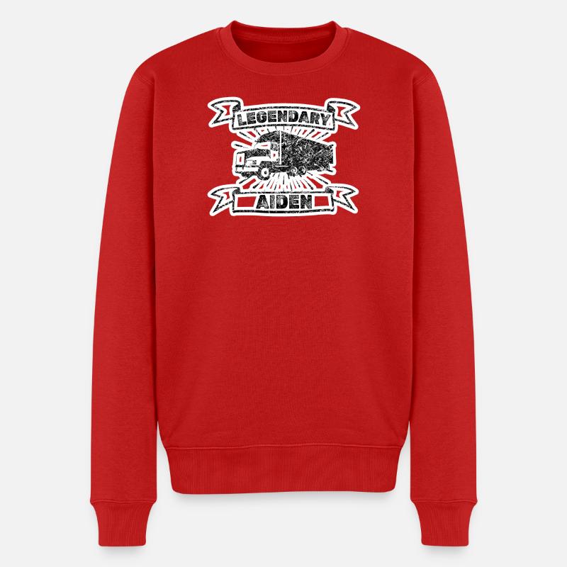 Brummi Aiden - Pull Premium bio Homme - rouge
