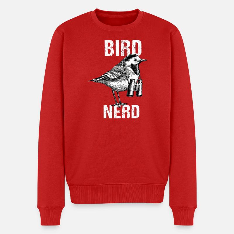 Für nerdige Bird Nerd Lover Vogelbeobachter - Männer Premium Bio Pullover - Rot