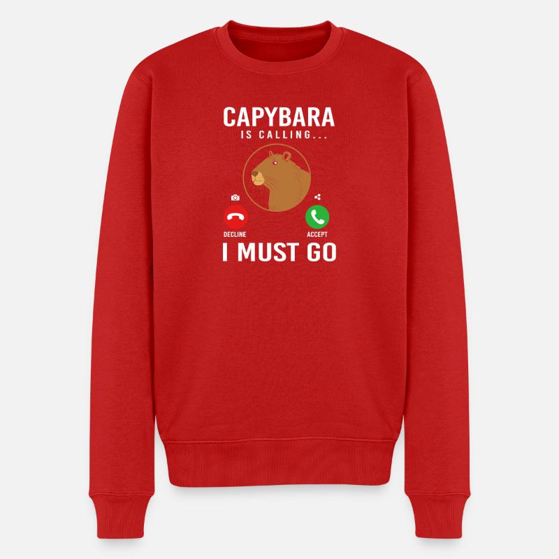 Capybara Capibara - Pull Premium bio Homme - rouge