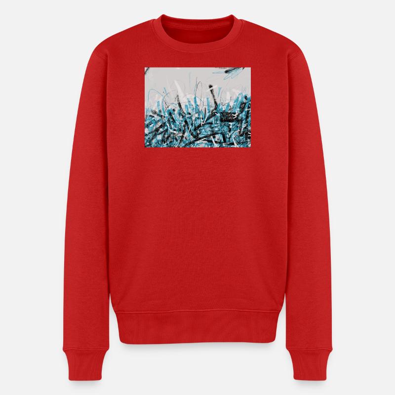 Tag ohne Namen - Männer Premium Bio Pullover - Rot