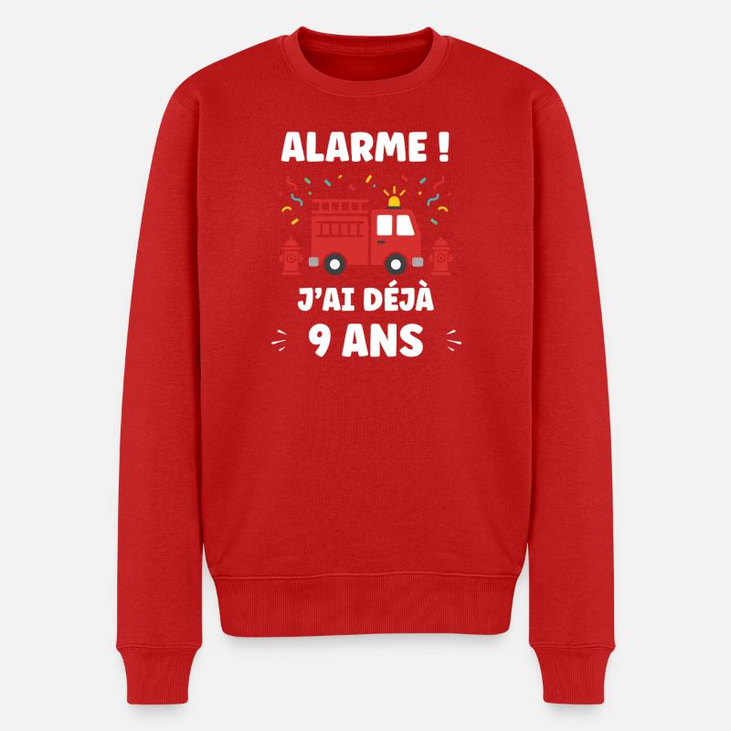 9 ans - Pull Premium bio Homme - rouge