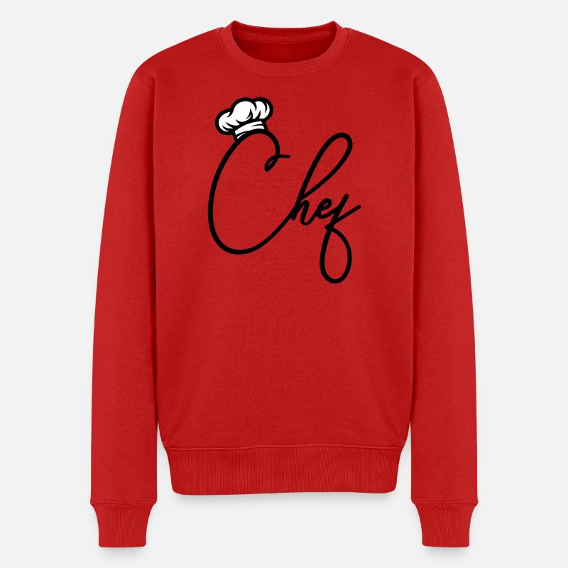 Chef Koch - Männer Premium Bio Pullover - Rot
