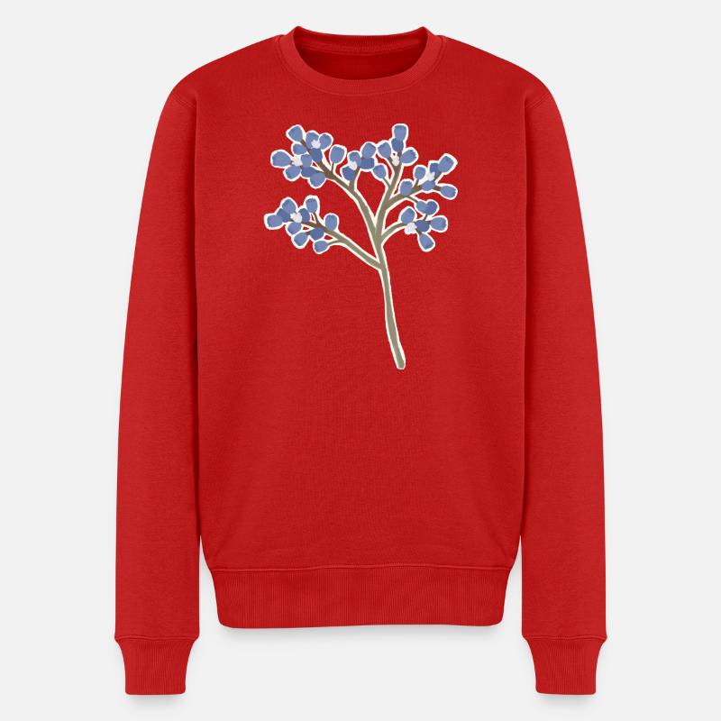 Meerlavendel - Männer Premium Bio Pullover - Rot