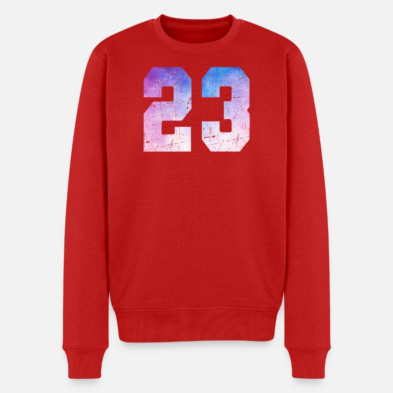 Ausgabe 23 – 23-jähriges Jubiläumsgeschenk - Männer Premium Bio Pullover - Rot