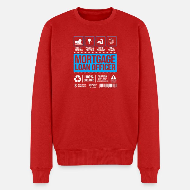 Schulden Hypothek Eigentumswohnung - Männer Premium Bio Pullover - Rot