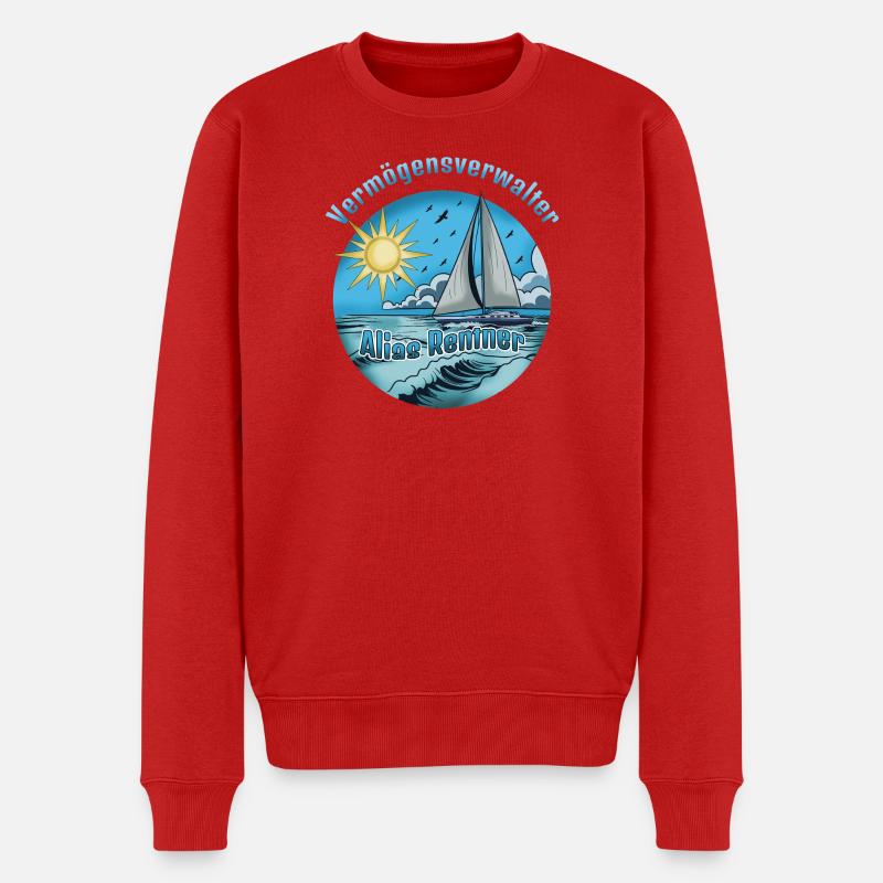 Vermögensverwalter Alias Rentner - Männer Premium Bio Pullover - Rot
