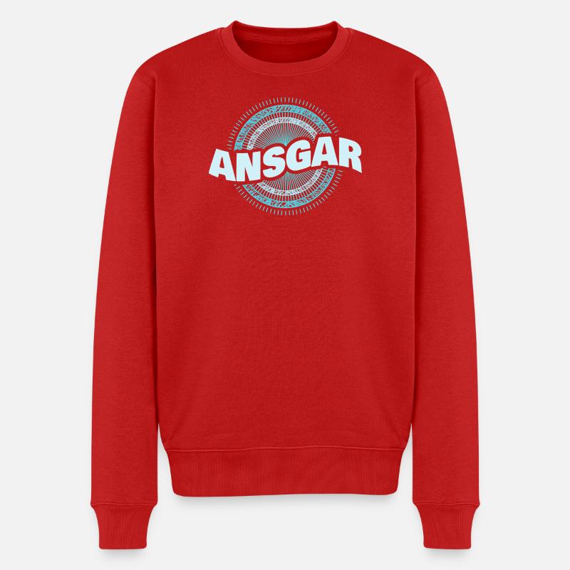 Ansgar als Name - Männer Premium Bio Pullover - Rot