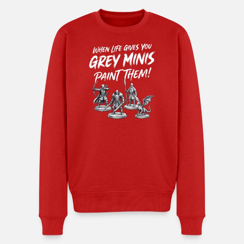 Minis gris disant Miniatures Peindre - Pull Premium bio Homme - rouge