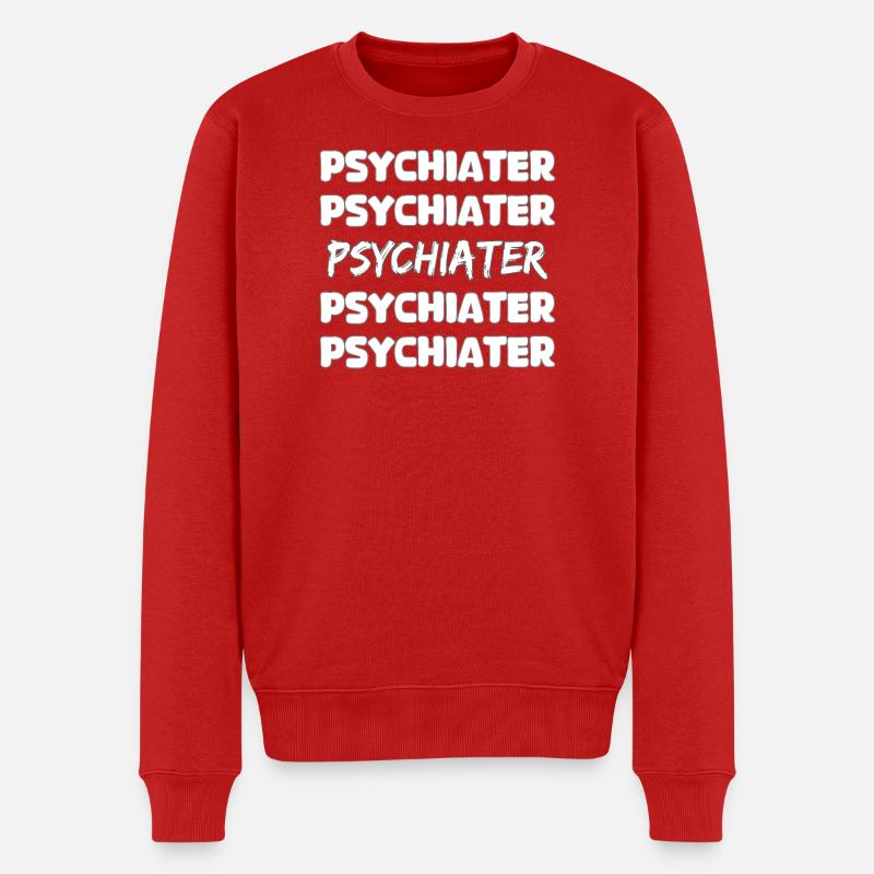 Geschenk für Psychiater - Männer Premium Bio Pullover - Rot