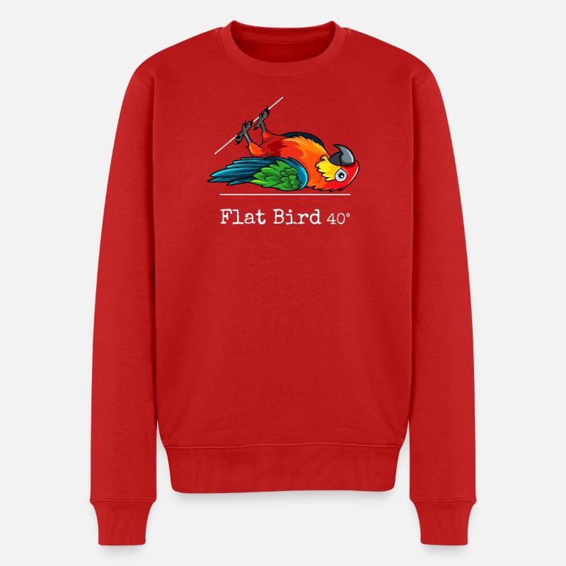 Flat Bird at 40 degrees - Männer Premium Bio Pullover - Rot