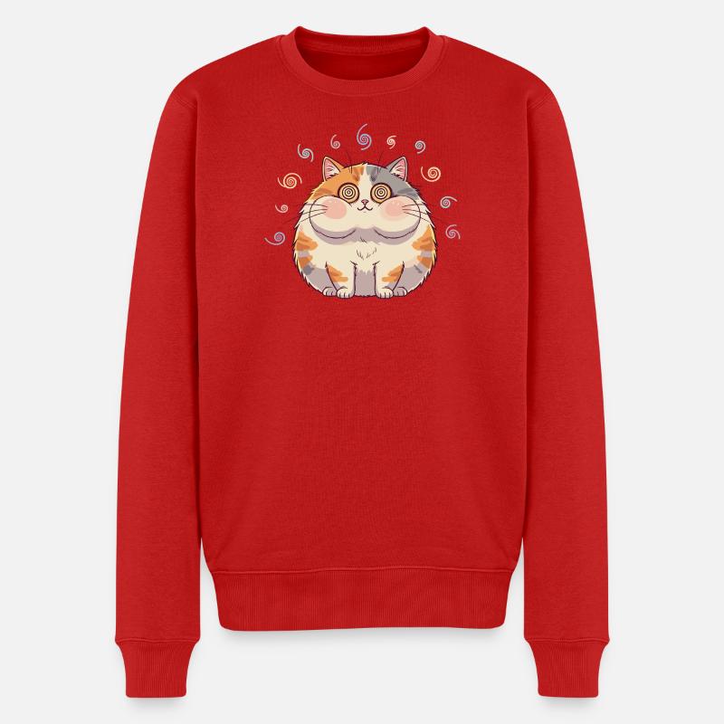 Sourire en spirale de chat - Pull Premium bio Homme - rouge