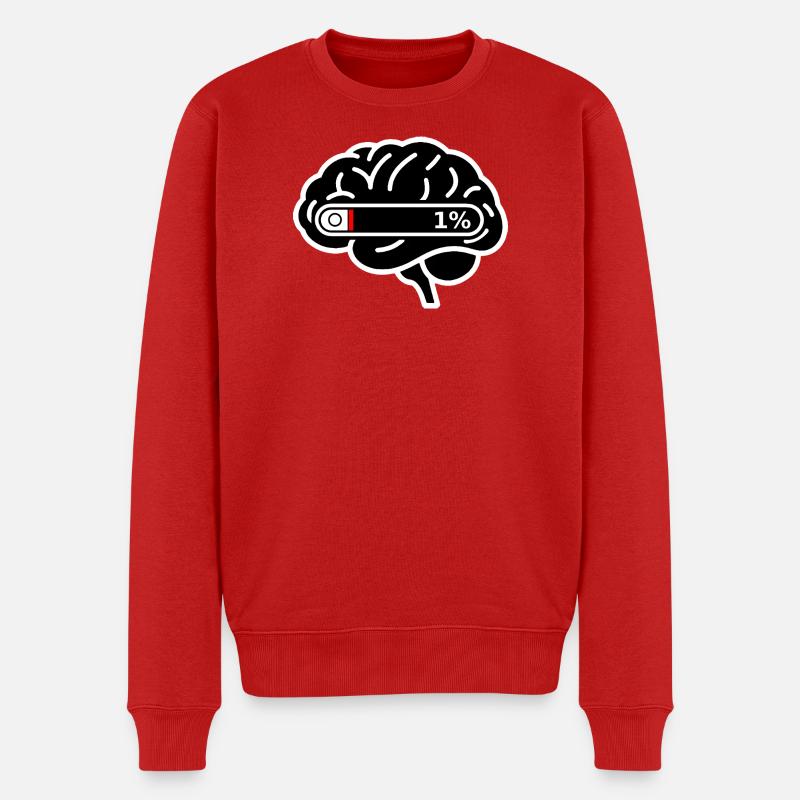 Brain_Loading_1-_Digital_Burnout - Männer Premium Bio Pullover - Rot