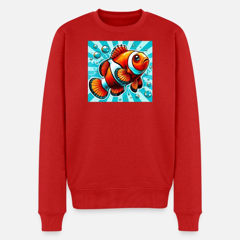 Clownfisch - Männer Premium Bio Pullover - Rot