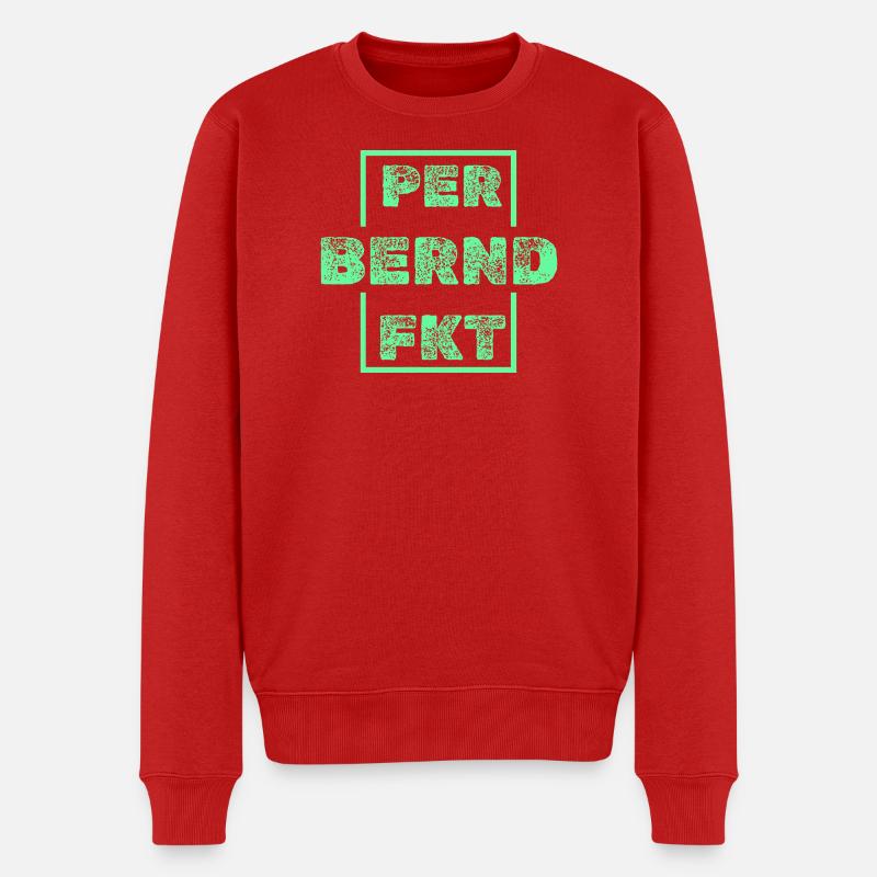 Geschenk für Bernd - Männer Premium Bio Pullover - Rot
