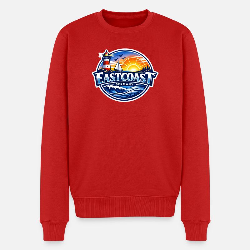 Eastcoast Germany - Männer Premium Bio Pullover - Rot