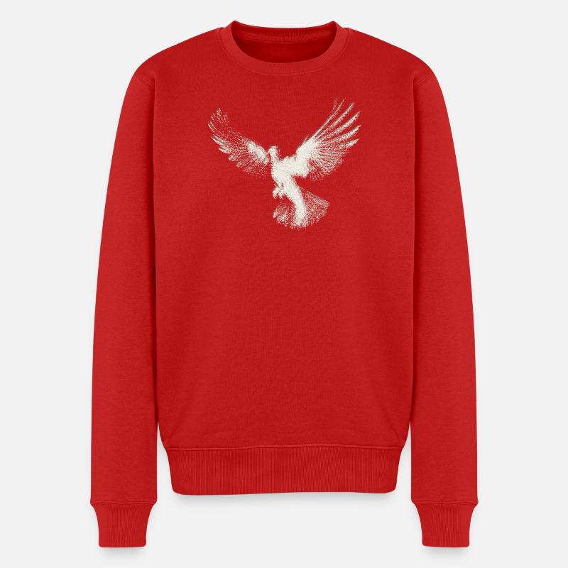 Taube | Heilig-Geist-Hemd | Christliches Symbol - Männer Premium Bio Pullover - Rot