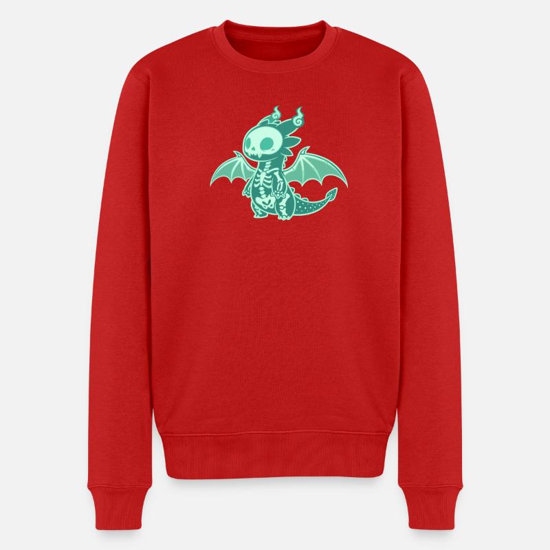 Drachengeist-Vektor - Männer Premium Bio Pullover - Rot