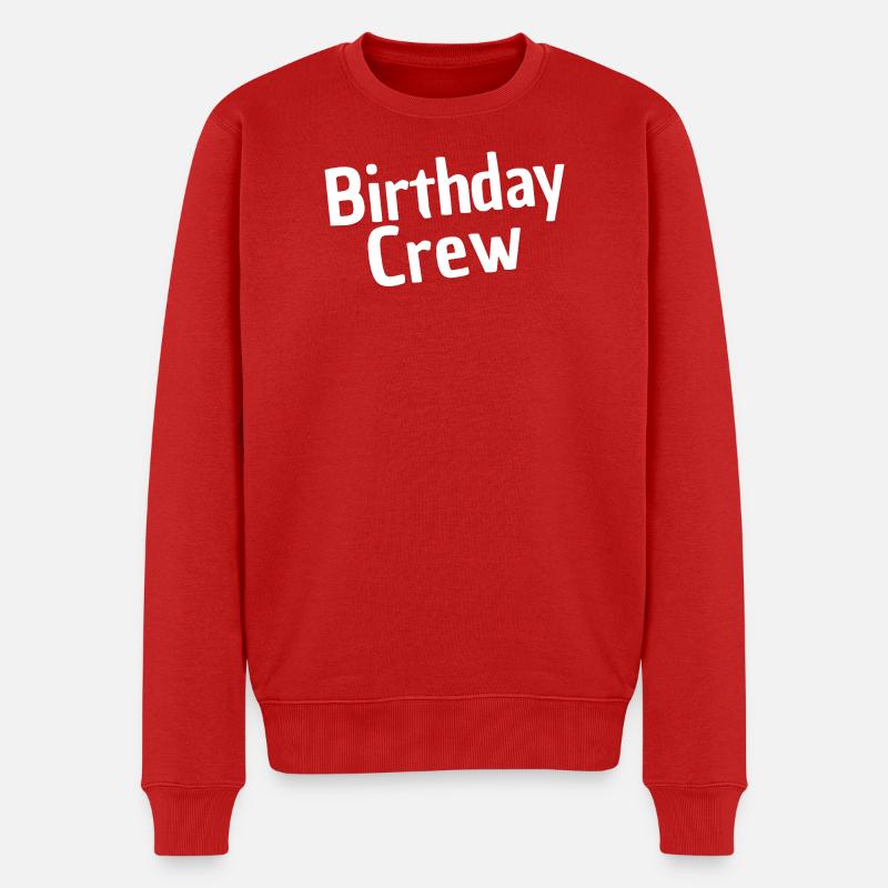 Birthday Crew - Männer Premium Bio Pullover - Rot