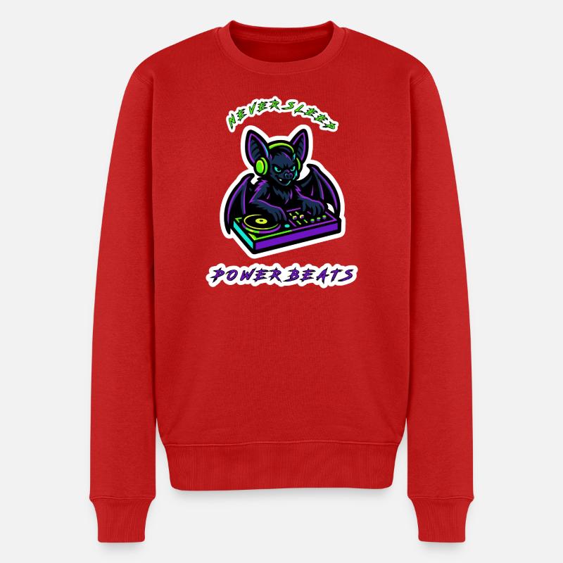 Neon Bat DJ Power Beats - Pull Premium bio Homme - rouge