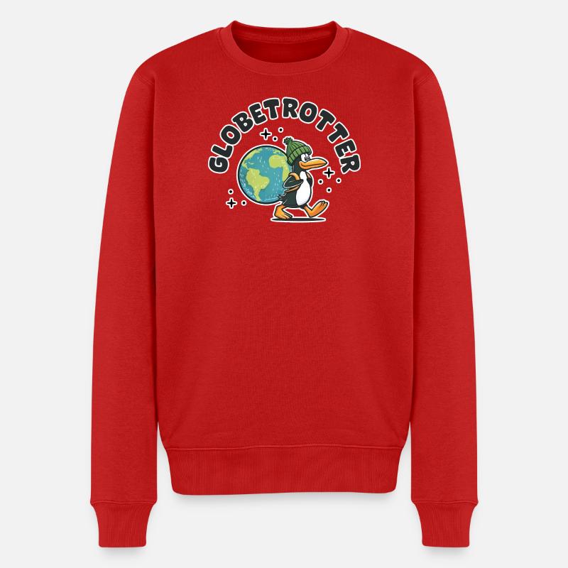 globetrotteur, fernweh - Männer Premium Bio Pullover - Rot