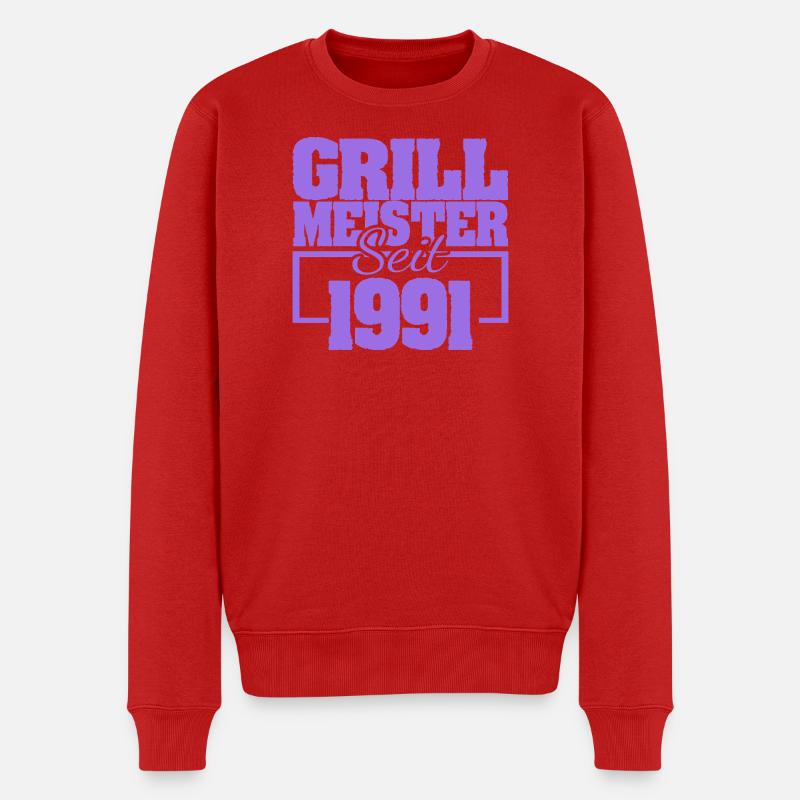 Couverts de gril 1991 - Pull Premium bio Homme - rouge