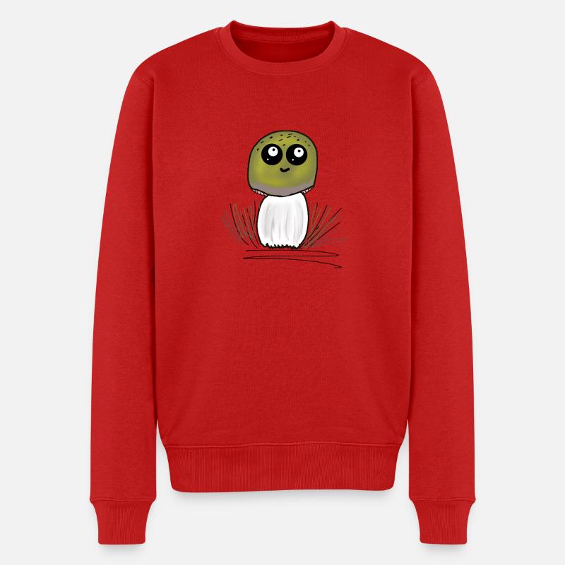 Champignons Champignons Drôles Drôles Jeunes Joyeux - Pull Premium bio Homme - rouge
