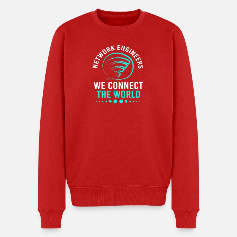 Network Engineer Programmer Computer Scientist - Men's Premium Organic Jumper - red