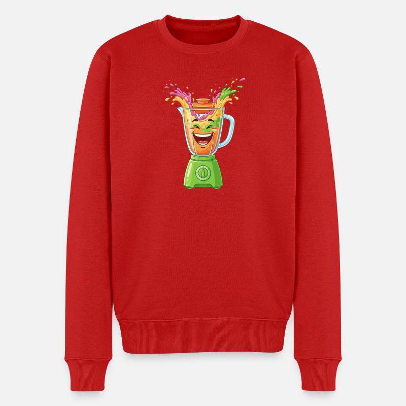 Fröhlicher Obst-Mixer Splash - Männer Premium Bio Pullover - Rot