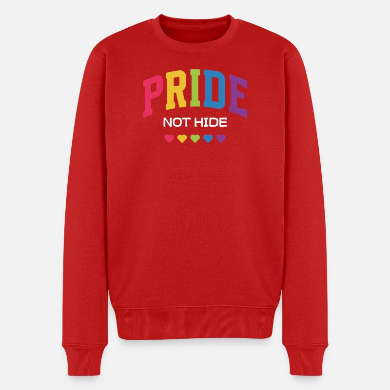 LGBTQ-Pride-Monat – Pride, nicht verstecken. - Männer Premium Bio Pullover - Rot