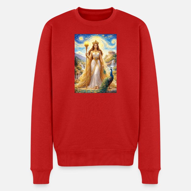 Hera Starry Night  - Männer Premium Bio Pullover - Rot