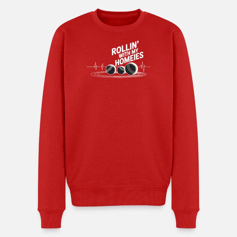 Boccia King Präzision Leidenschaft 	 - Männer Premium Bio Pullover - Rot