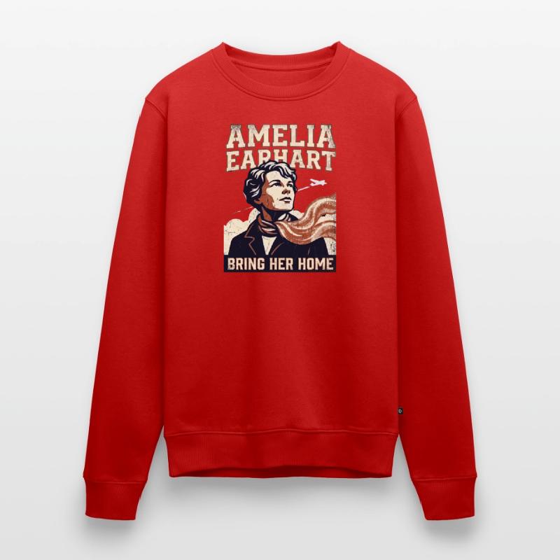 Amelia Earhart – Bring sie nach Hause Männer Premium Bio Pullover