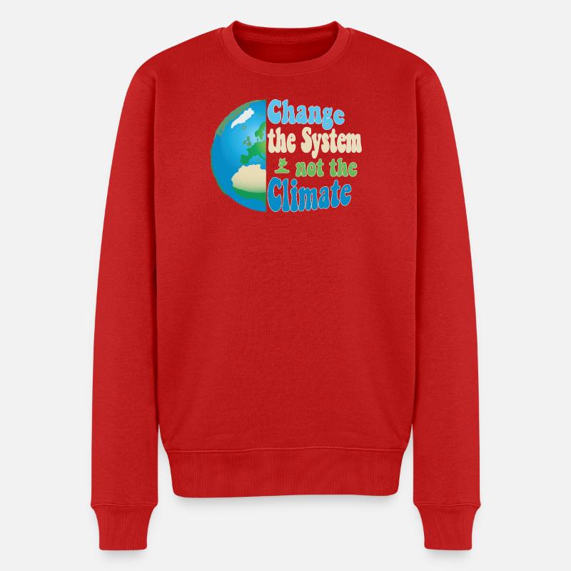 Changer le système, pas le climat - Pull Premium bio Homme - rouge