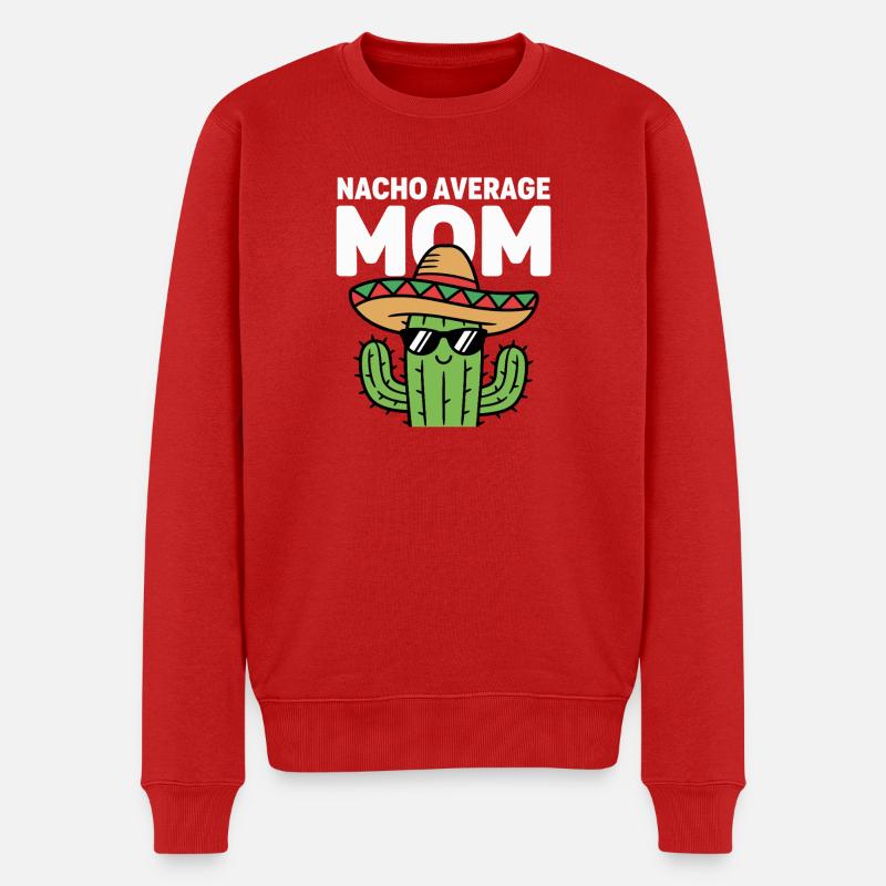 Nacho Durchschnitts-Mutter Lustige Kleinmahn - Männer Premium Bio Pullover - Rot