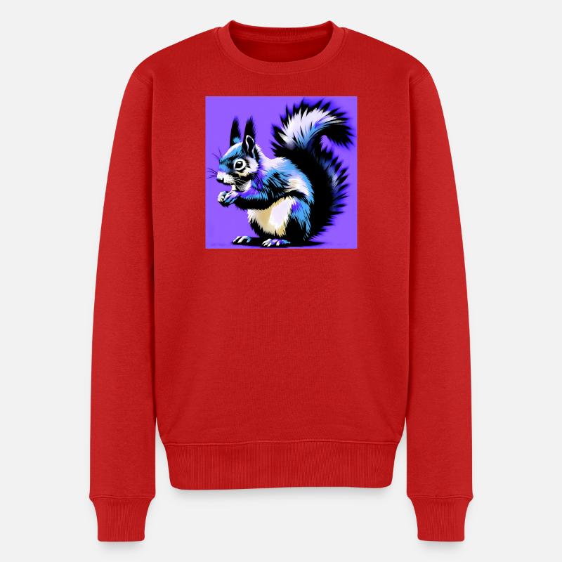Eichhörnchen - Männer Premium Bio Pullover - Rot