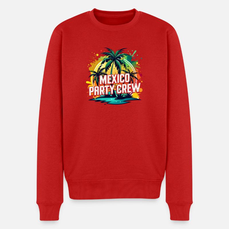Mexiko Party Crew - Männer Premium Bio Pullover - Rot
