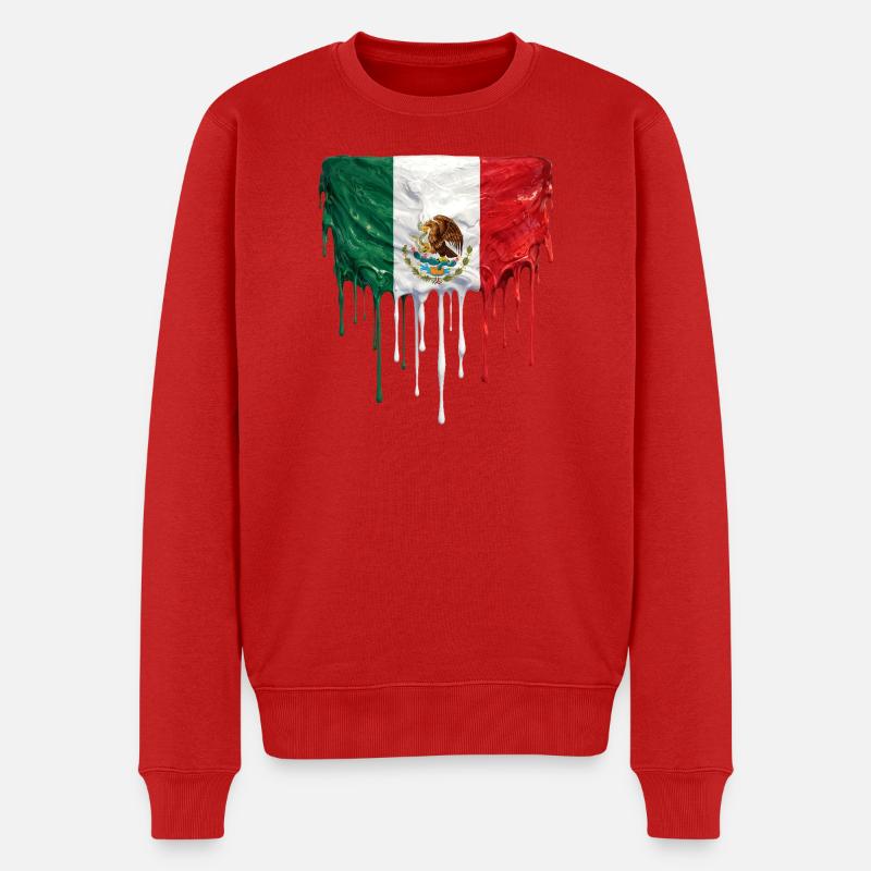Drapeau Mexicain Gouttant - Pull Premium bio Homme - rouge