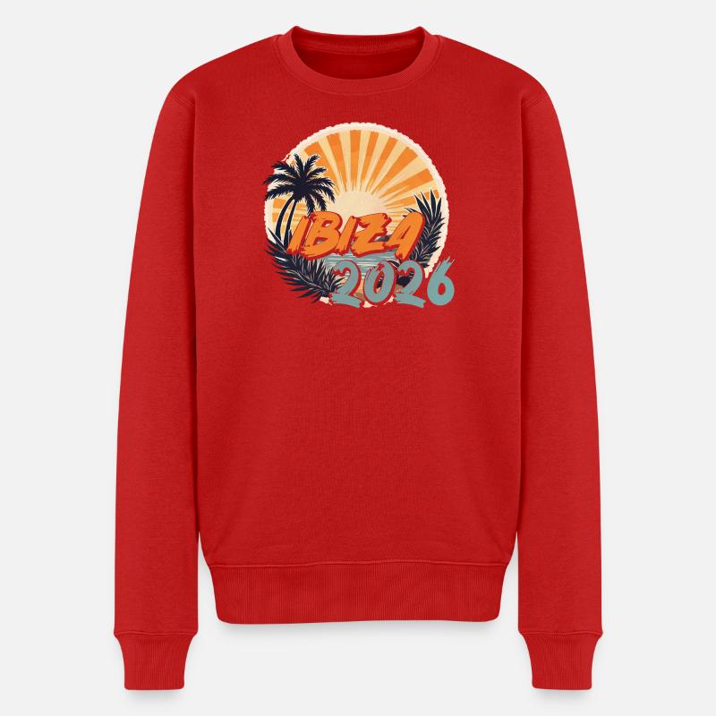 Ibiza 2026 - Männer Premium Bio Pullover - Rot