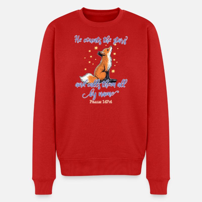 Fuchs Christlich - Männer Premium Bio Pullover - Rot