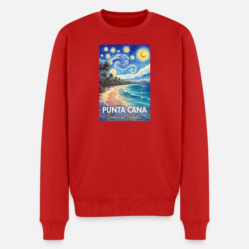 Punta Cana Dominican Republic  - Männer Premium Bio Pullover - Rot