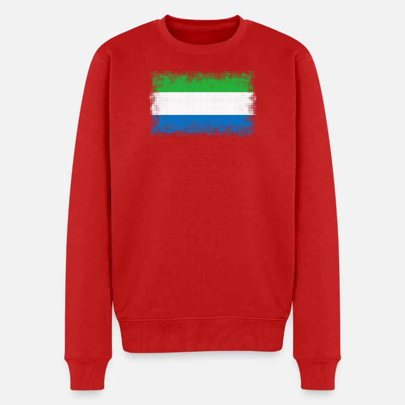 Land Leone - Männer Premium Bio Pullover - Rot