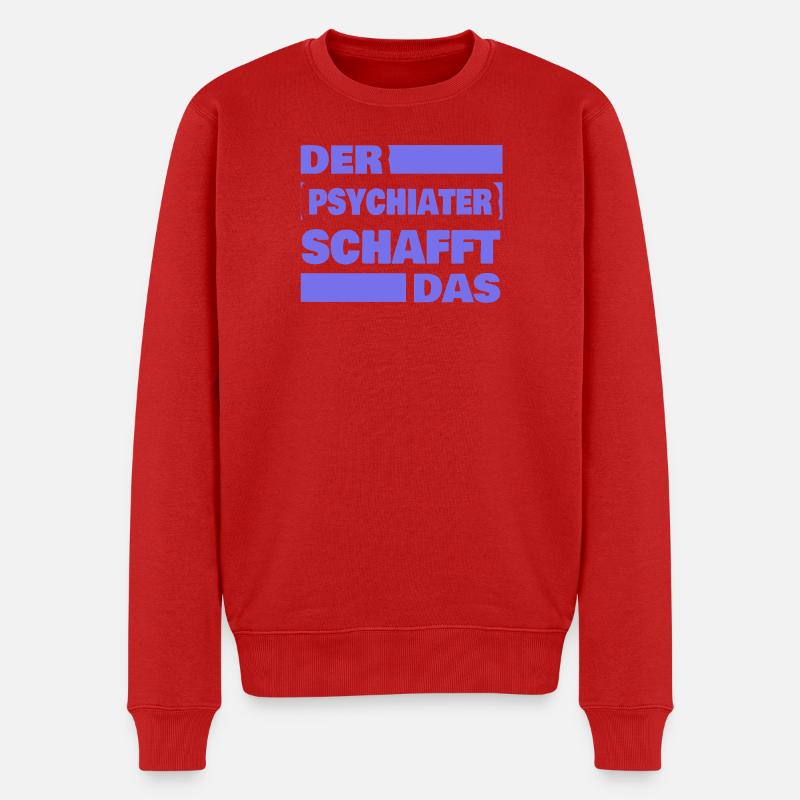 Beruf Psychiater - Männer Premium Bio Pullover - Rot