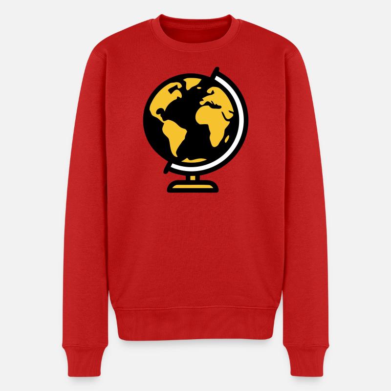 Globe Globe Earth School - Men's Premium Organic Jumper - red