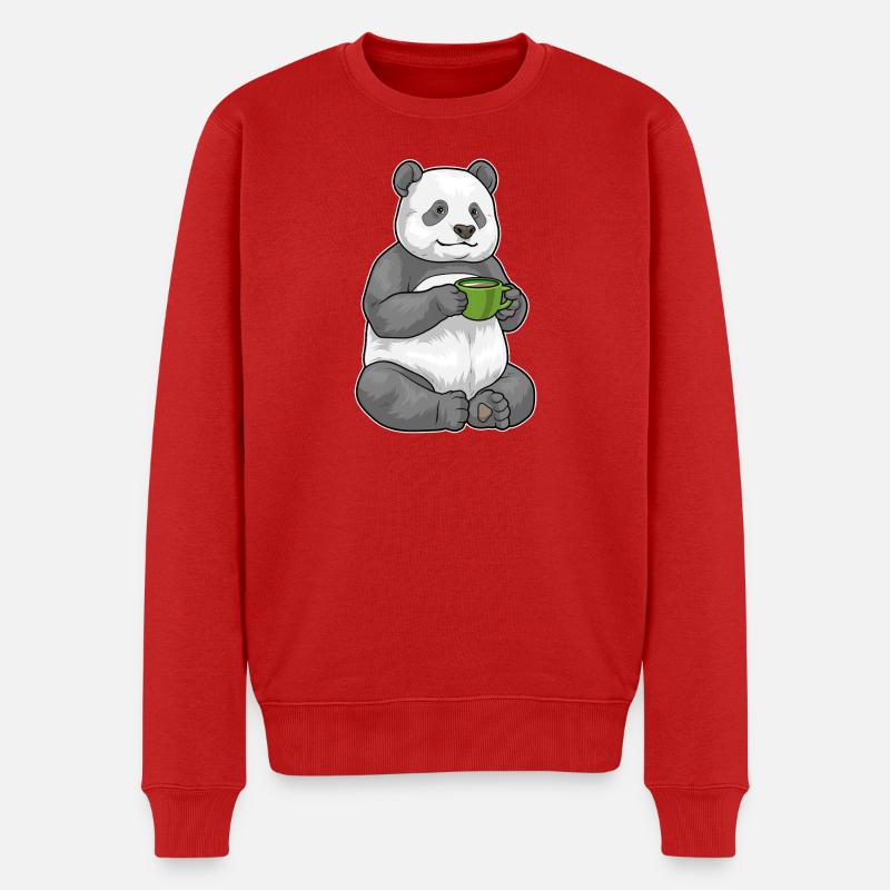 Tasse à café Panda - Pull Premium bio Homme - rouge