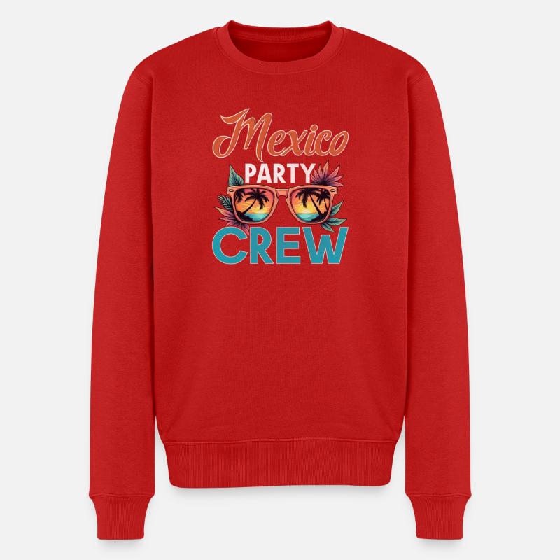 Mexiko Crew - Männer Premium Bio Pullover - Rot