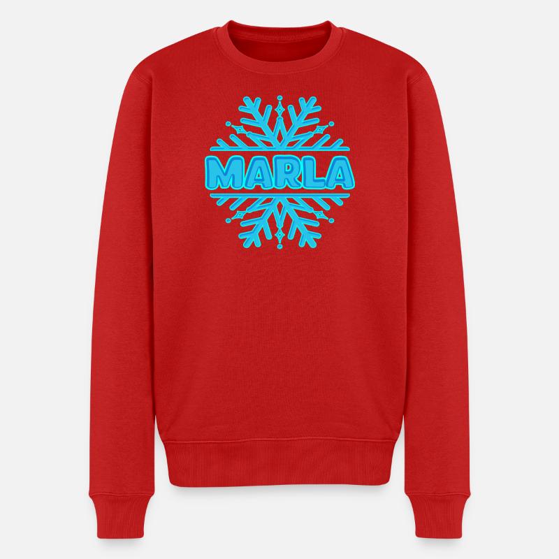 Vorname Marla - Männer Premium Bio Pullover - Rot