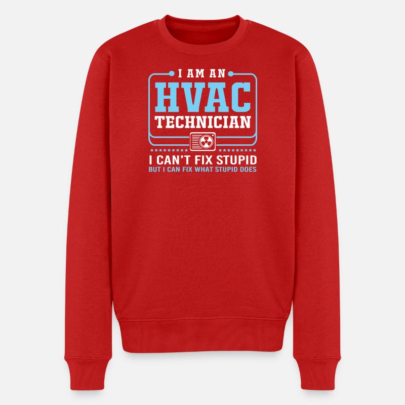 Technicien climatisation Technicien en réfrigération Chauffage - Pull Premium bio Homme - rouge